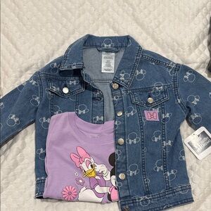 Disney Jean Jacket for Kids - Blue with Pink Accents